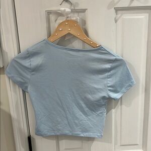 Sincerely Jules Blue Fitted Crop T-Shirt